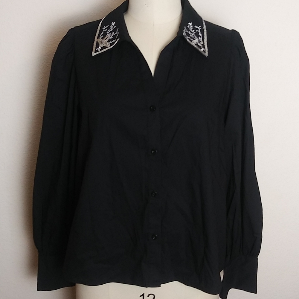 ❌️SOLD Marc New York Black Button down Top